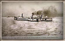 1907 Fish Tugs Stuck in Ice