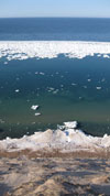 Ice looking straight north