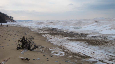 Beach with Ice